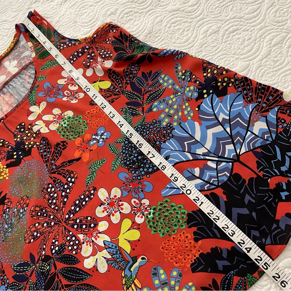 LOFT Floral Hummingbird Sleeveless Tank Top Size M - Picture 6 of 9